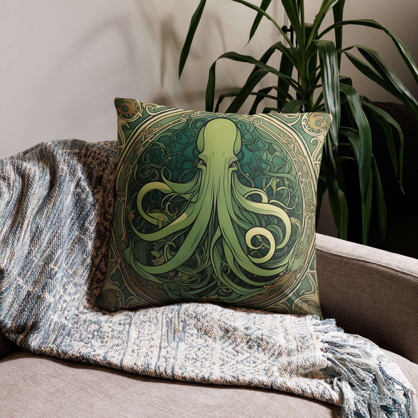 Cthulhu Jugendstil Kissenbezug