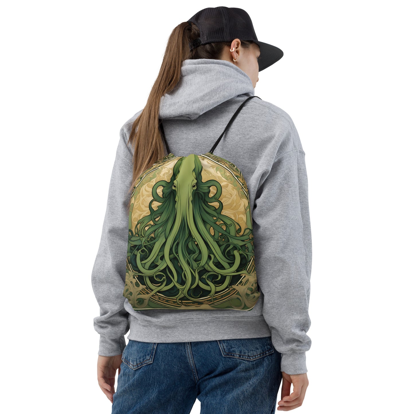 Cthulhu Jugendstil Kordelzugtasche