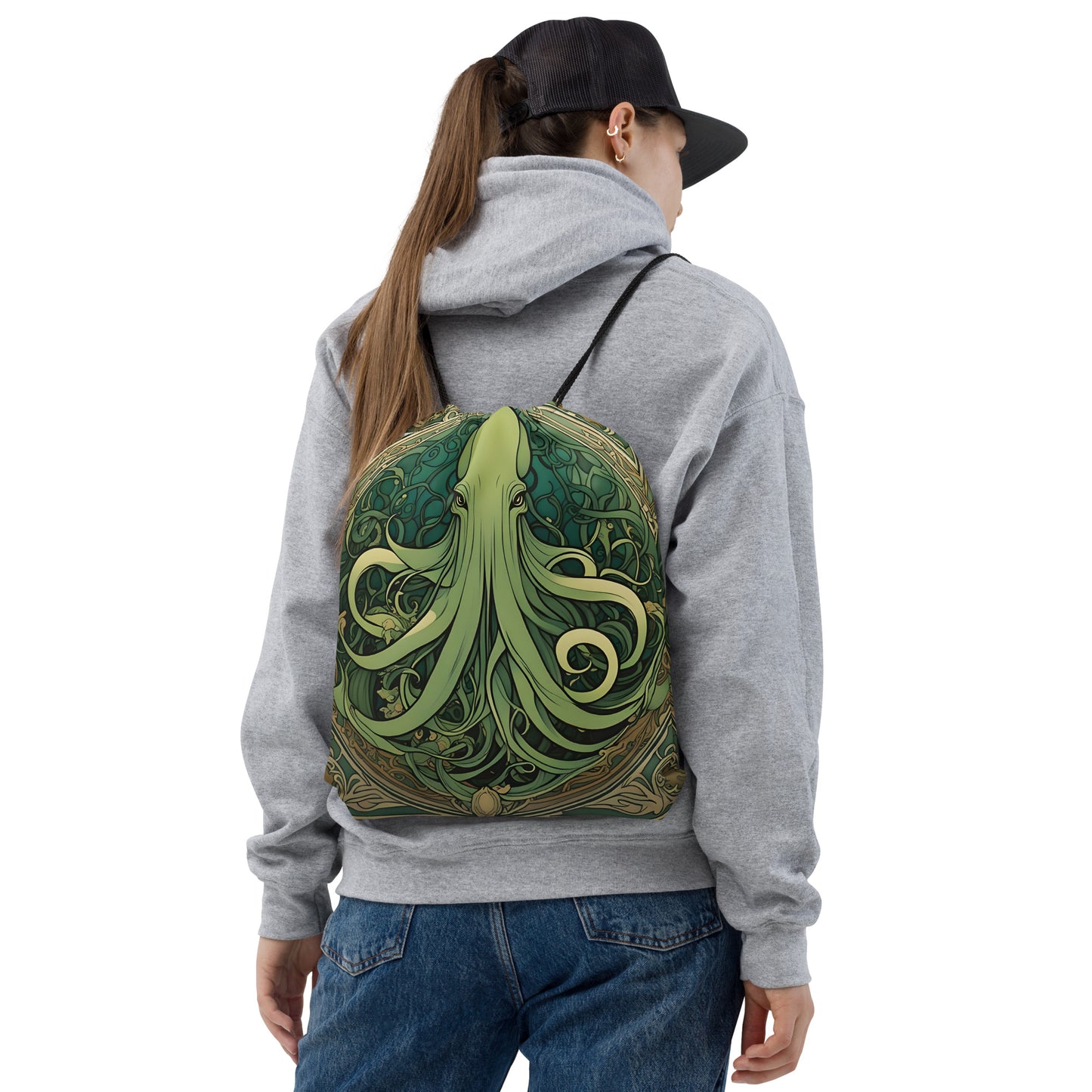 Cthulhu Jugendstil Kordelzugtasche