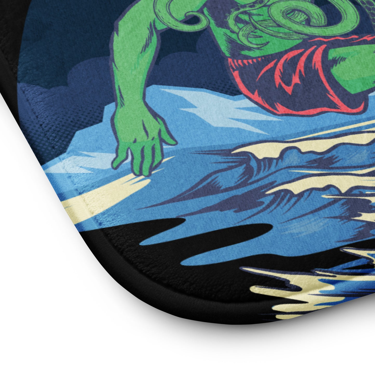 Innsmouth Surfing Lovecraft Memory foam bath mat
