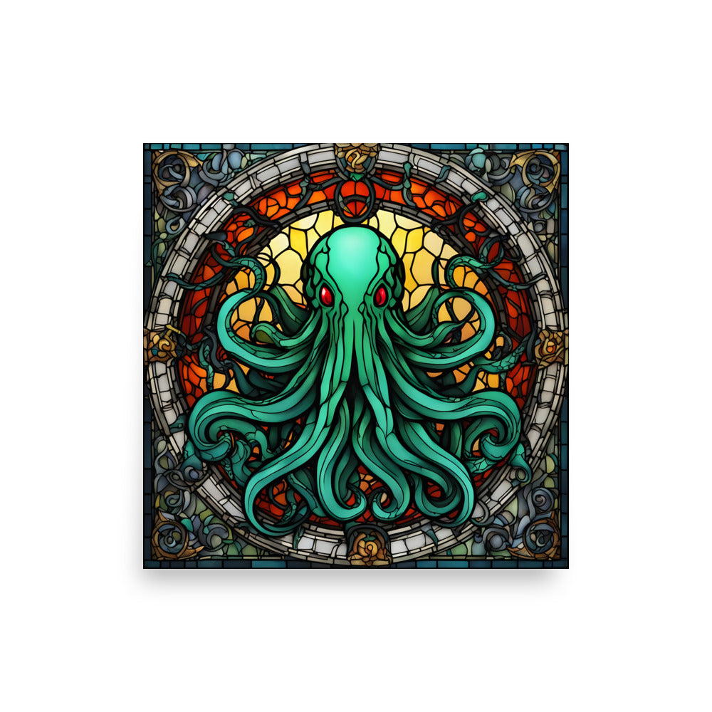 Cthulhu-Buntglas-Poster