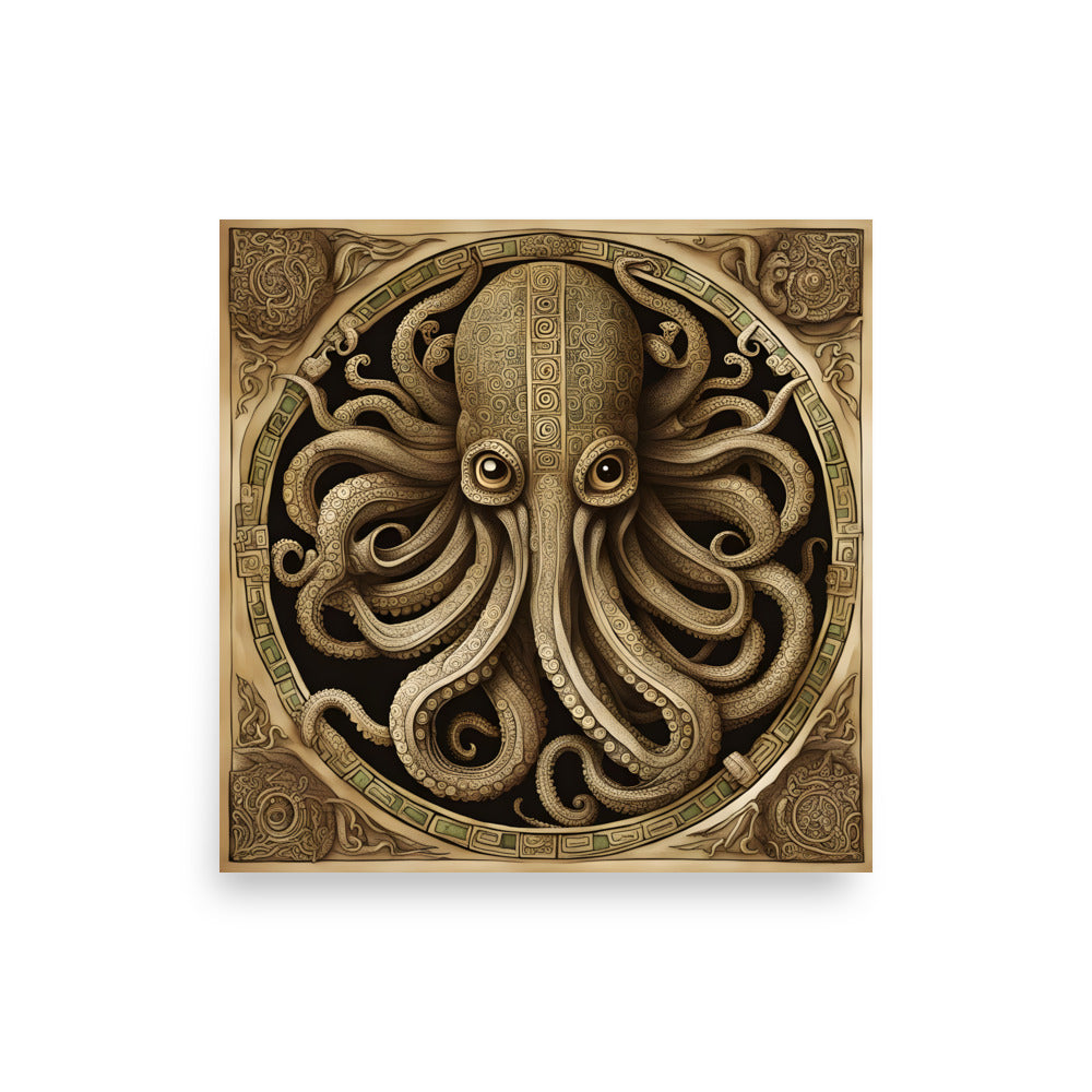 Cthulhu Mesoamerikanischer Kodex Poster