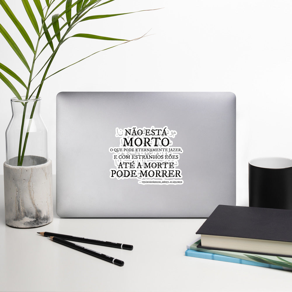 «Não está morto…» – Le verso du Necronomicon en arabe et en portugais Adesivos sem Bolhas