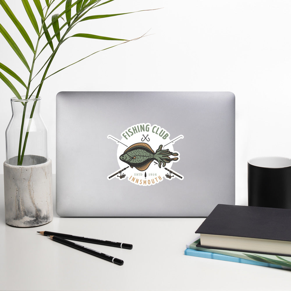 Innsmouth Fishing Club Lovecraft Bubble-free stickers