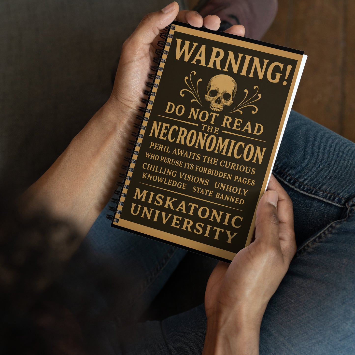Necronomicon – Precautionary Banned by Miskatonic University Spiral notebook
