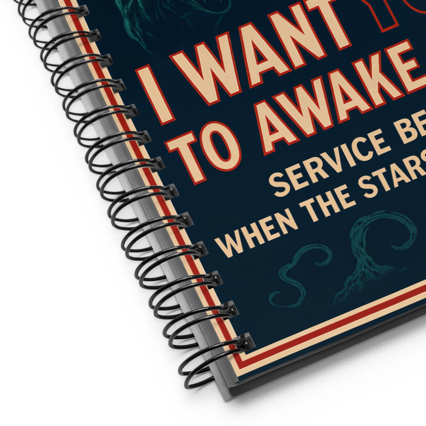 I Want You — To Awake Him (Cthulhu Cult Recruitment) Spiral notebook