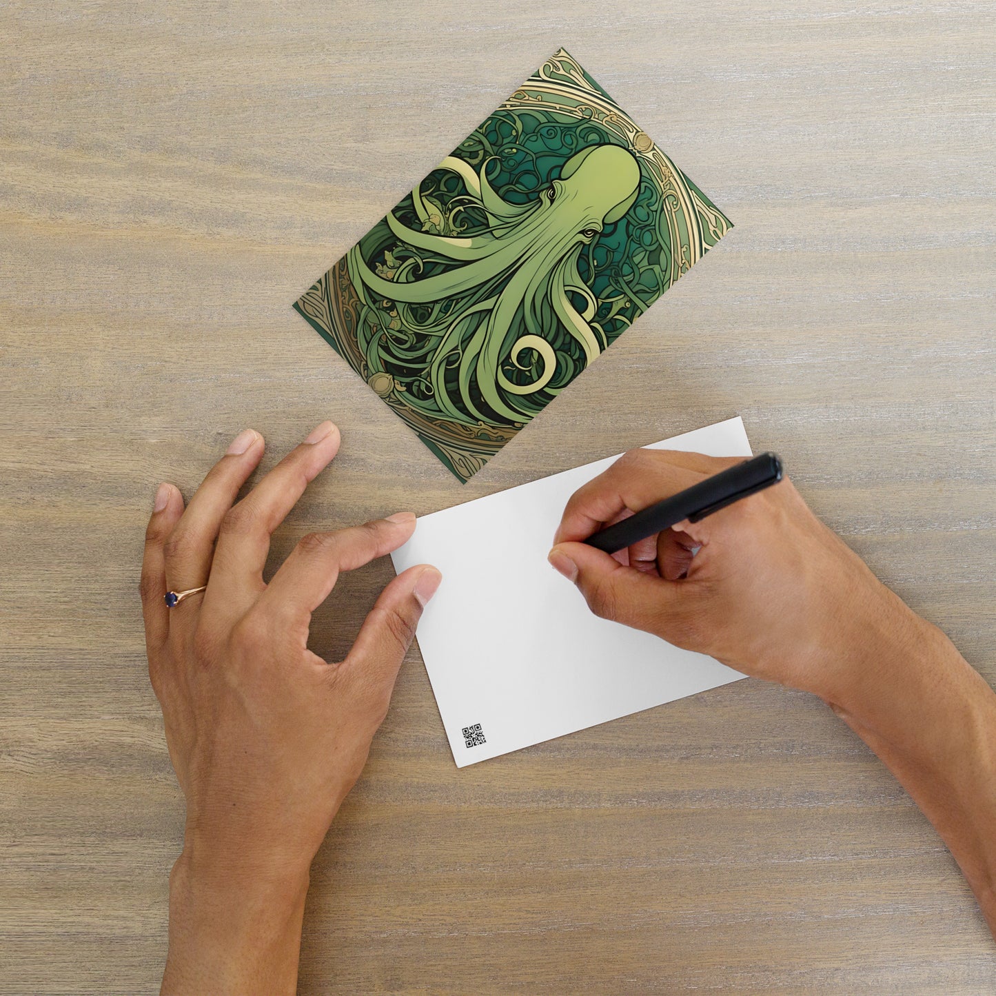 Cthulhu Jugendstil-Standardpostkarte