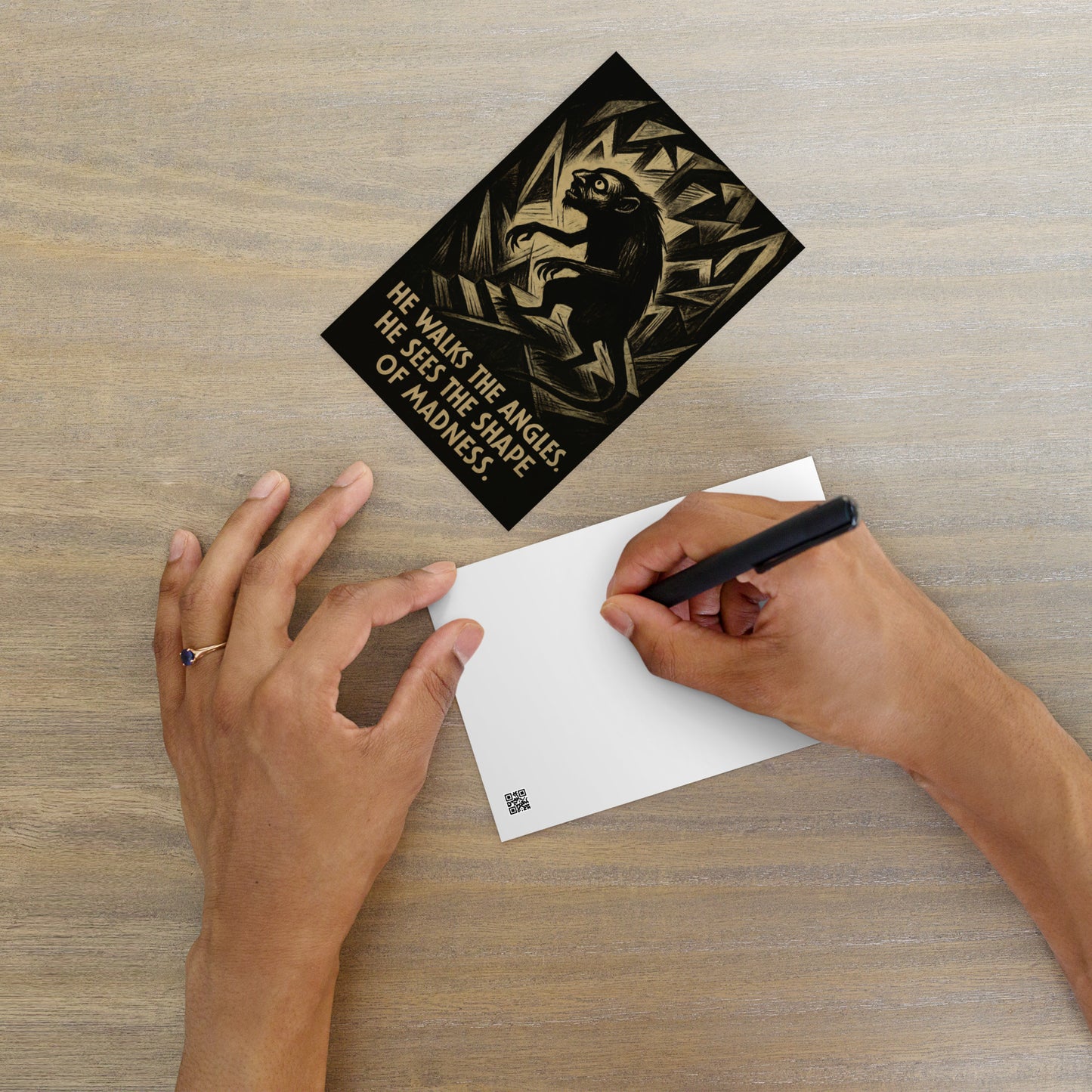 He Walks the Angles – A Brown Jenkin Expressionist Vision Standard Postcard