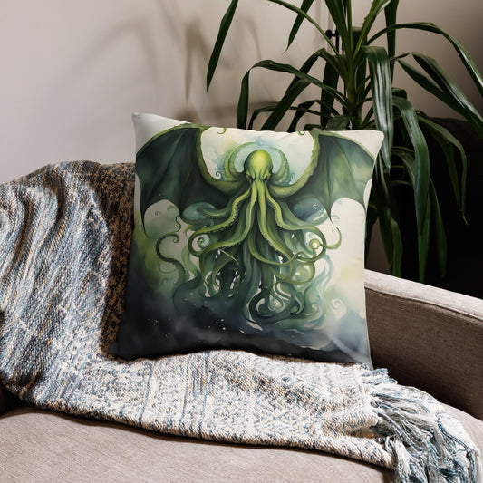 Taie d'oreiller peinture aquarelle Cthulhu