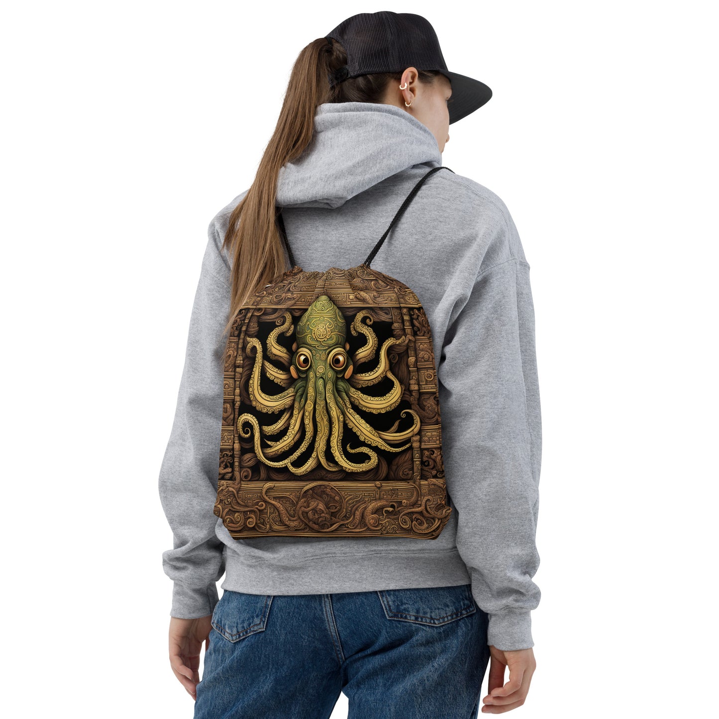 Códice Mesoamericano de Cthulhu Mochila con cordón