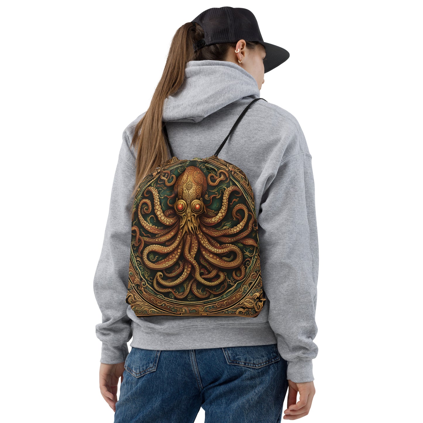 Cthulhu Mesoamerican Codex Drawstring bag