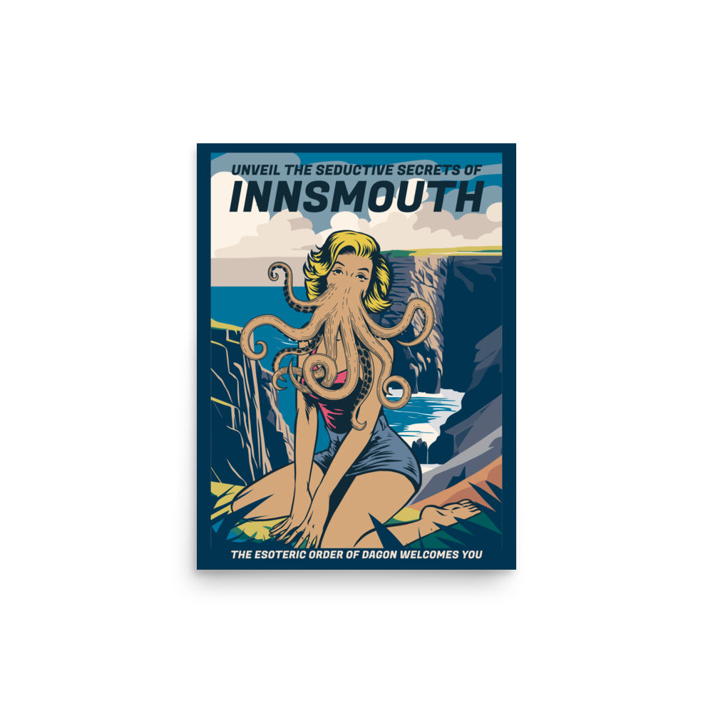 Innsmouth Pin-up Cthulhu Travel Poster Lovecraft Poster