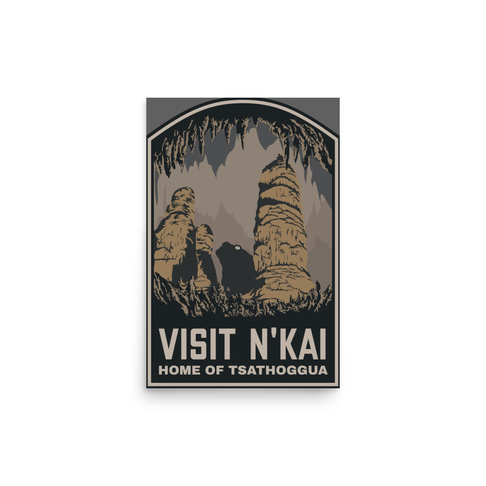 Visit N kai Travel Poster Lovecraft Tsathoggua Poster