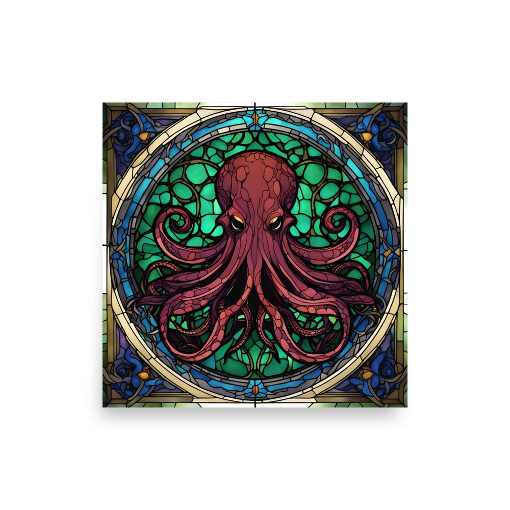 Cthulhu Stained Glass Poster