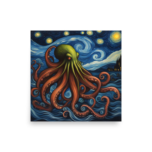 Cthulhu post-impressionnisme Poster