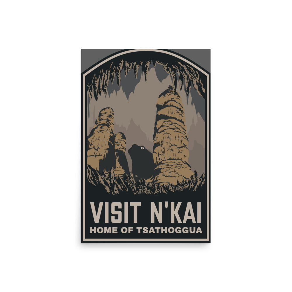 Visita el cartel de viaje de N kai Lovecraft Tsathoggua Póster