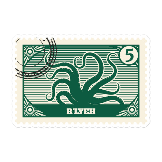 R'lyeh Post Stamp Pegatinas sin burbujas