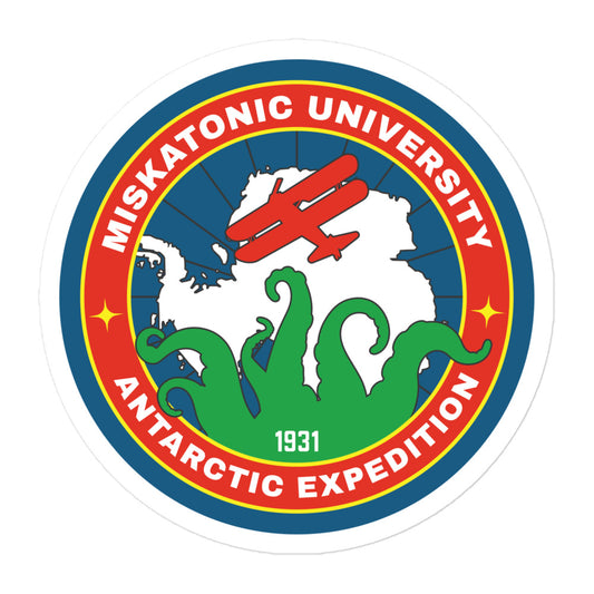 Autocollants sans bulles de l’expédition antarctique de l’Université Miskatonic