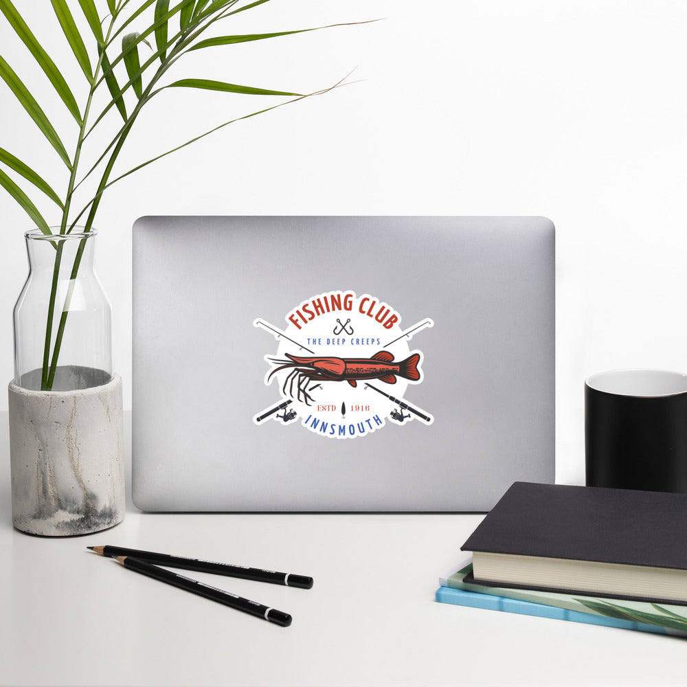 Innsmouth Fishing Club Lovecraft Bubble-free stickers