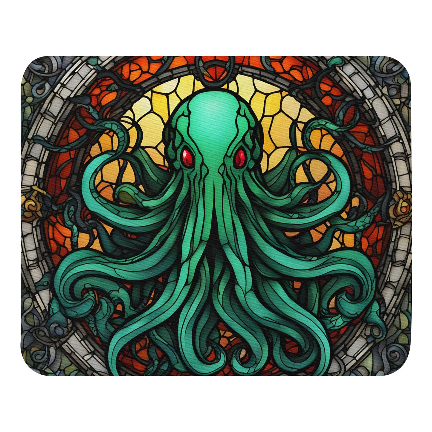 Tapis de souris Vitrail de Cthulhu