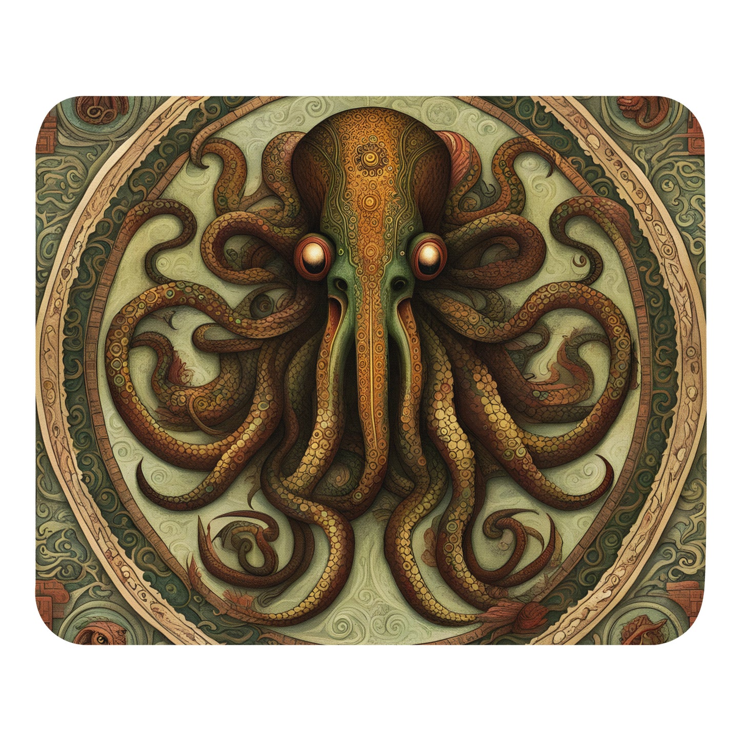 Cthulhu Mesoamerican Codex Mouse pad