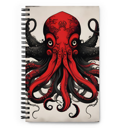 Cthulhu Asian Ink Painting Spiral notebook