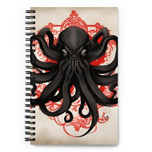 Cthulhu Asian Ink Painting Spiral notebook