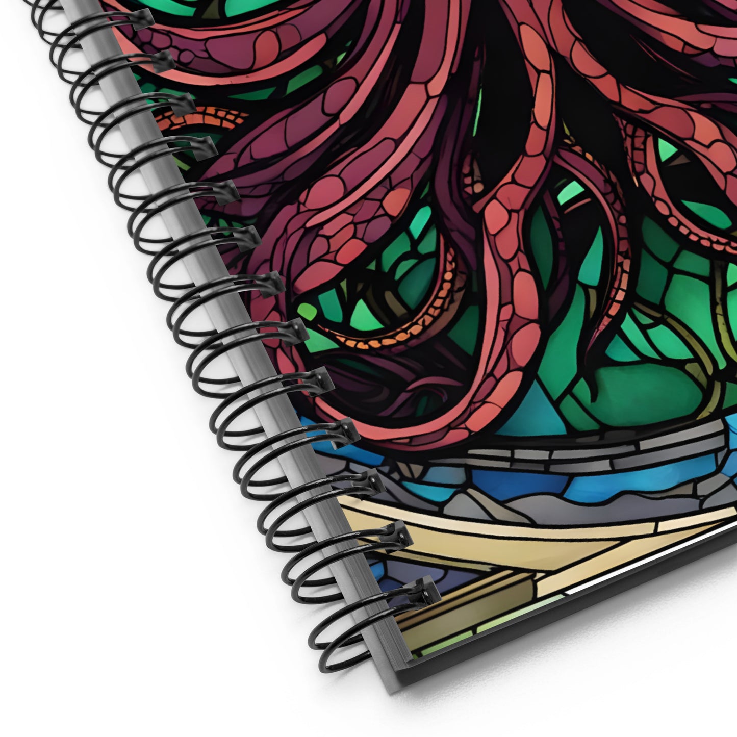 Cthulhu Stained Glass Spiral notebook