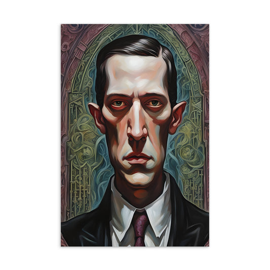 Carte postale standard de portrait gothique de Lovecraft