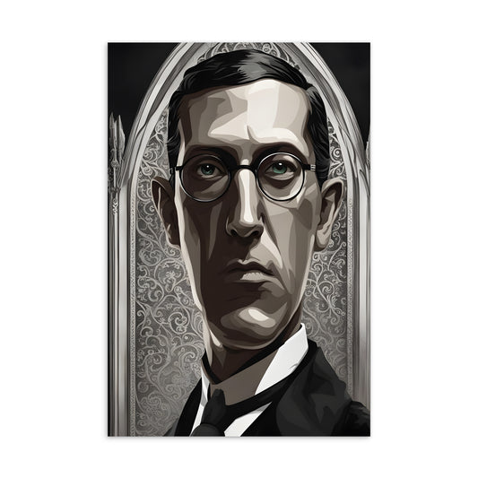 Postal estándar del retrato gótico de Lovecraft