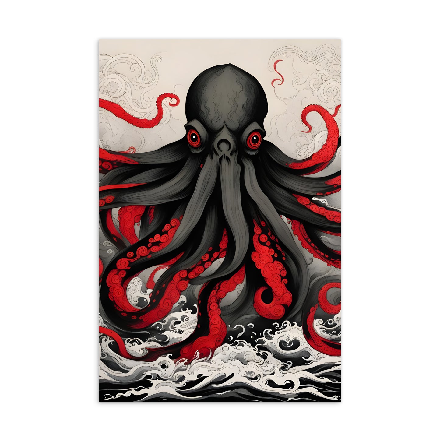 Cthulhu Asian Ink Painting Standard Postcard