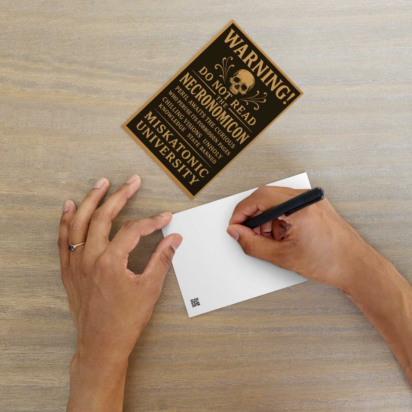 Necronomicon – Precautionary Banned by Miskatonic University Standard Postcard