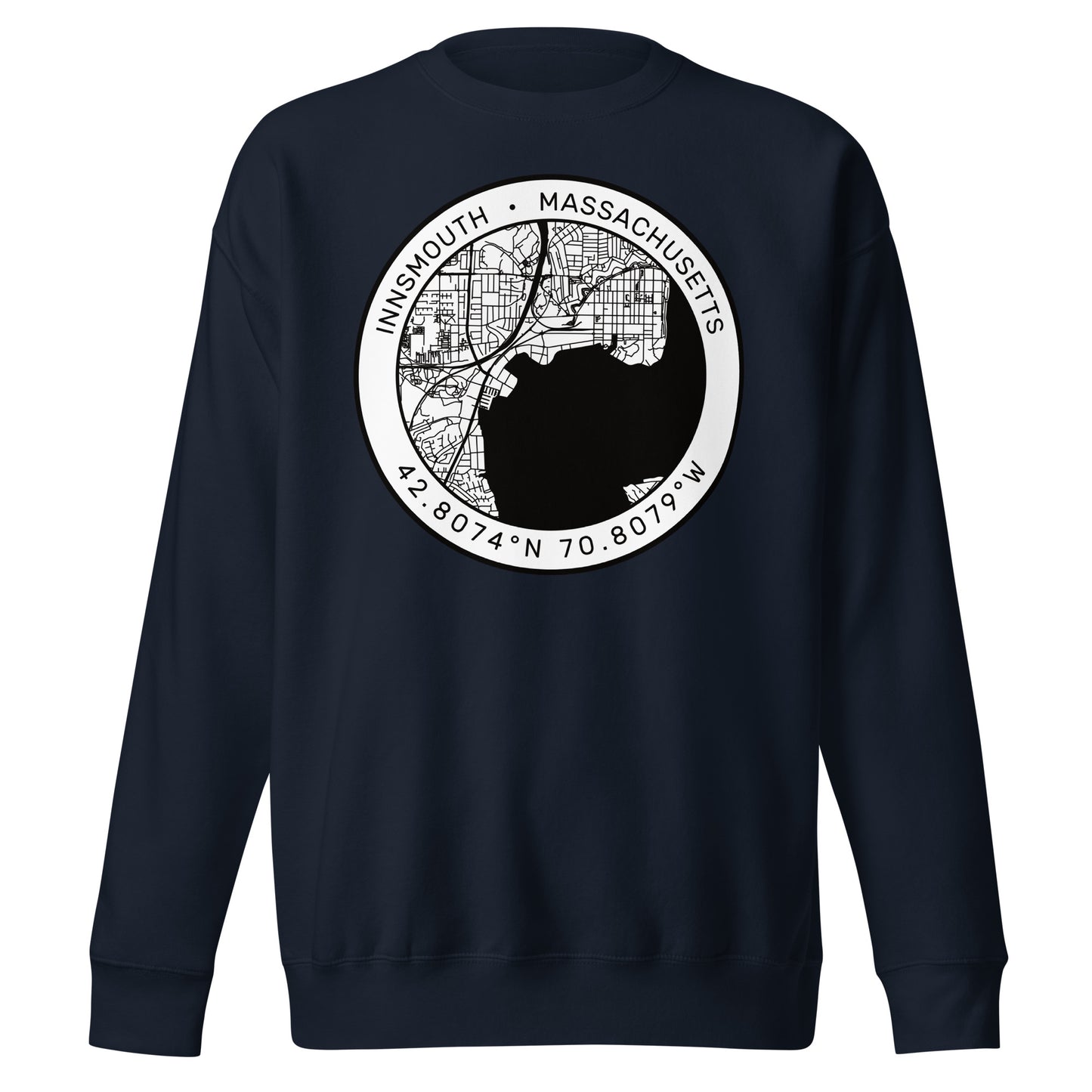 Innsmouth City Map Lovecraft Unisexe Premium Sweatshirt