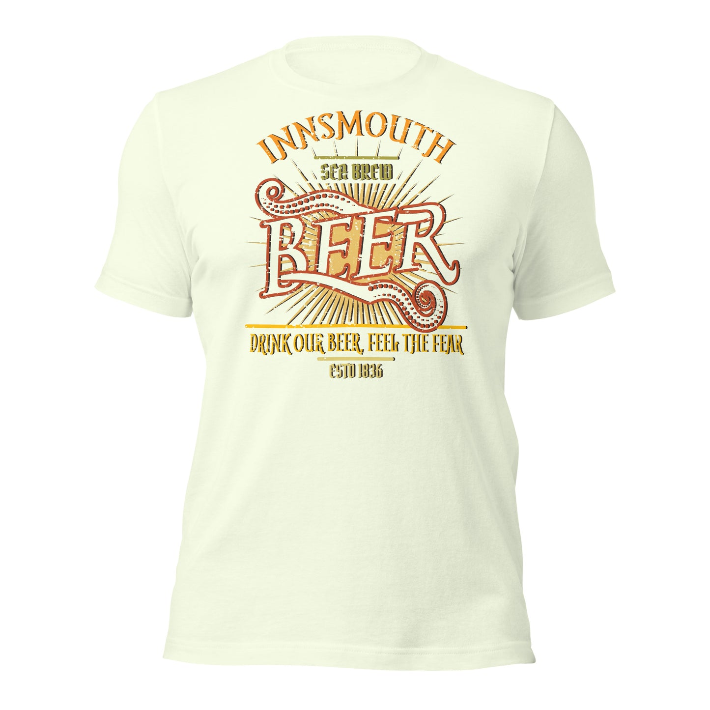 Innsmouth Beer Label Lovecraft T-shirt unisexe