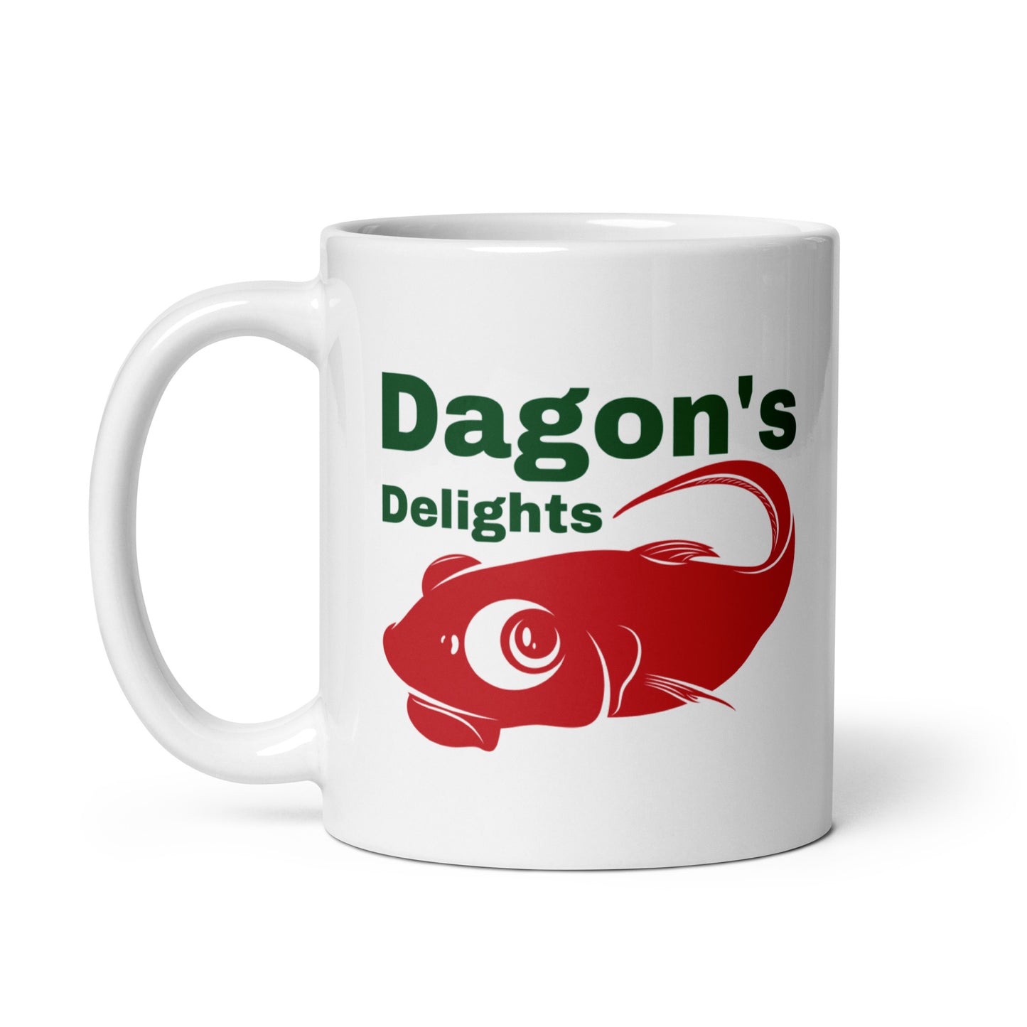 Dagon's Delights Seafood White glossy mug