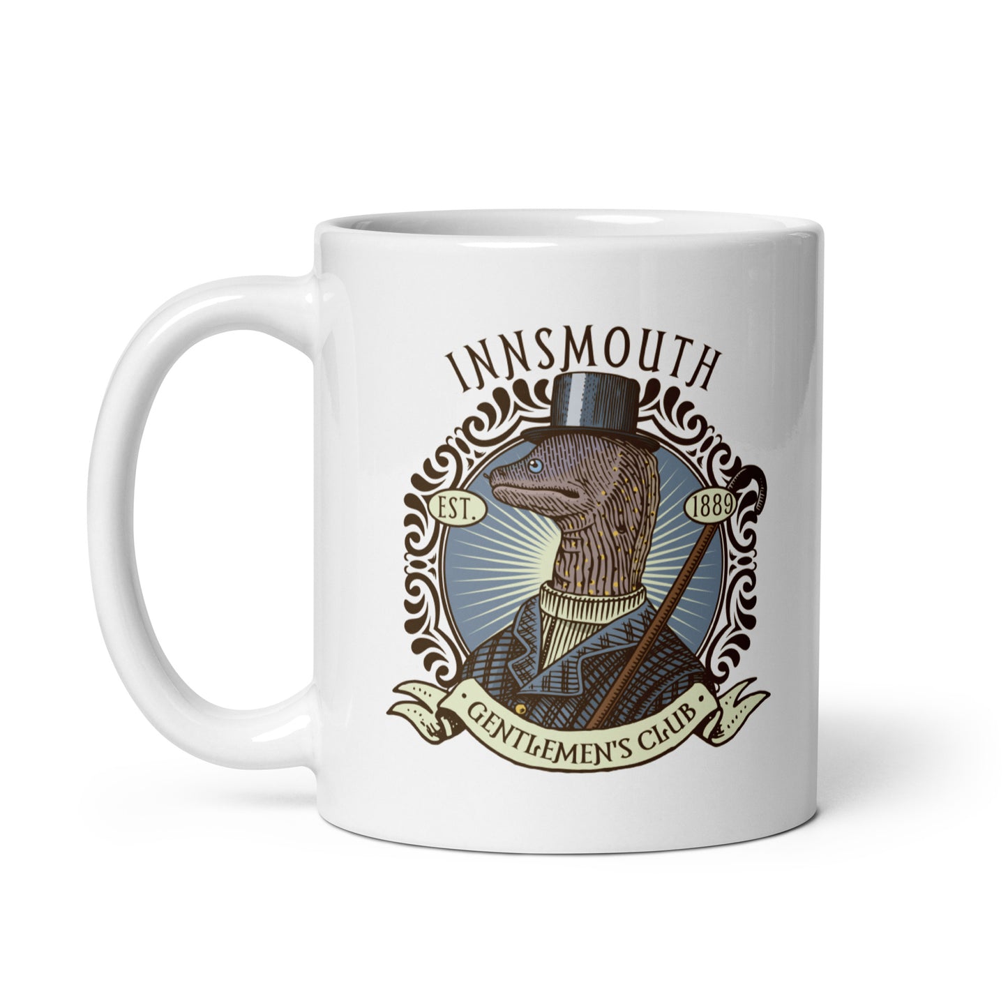 L’Ombre sur Innsmouth Lovecraft Moray Gentleman Tasse brillante blanche