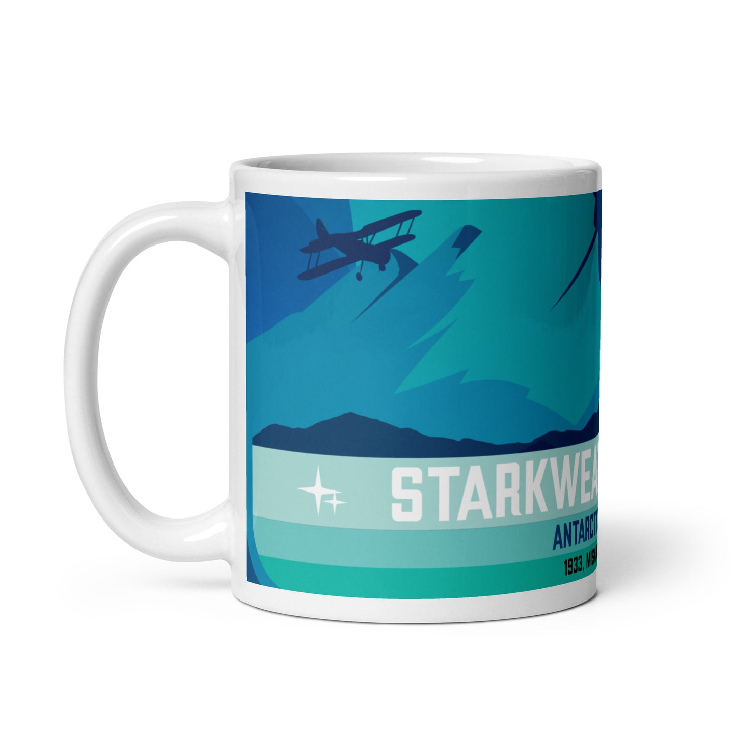 Starkweather-Moore Expedición Antártica Taza blanca brillante