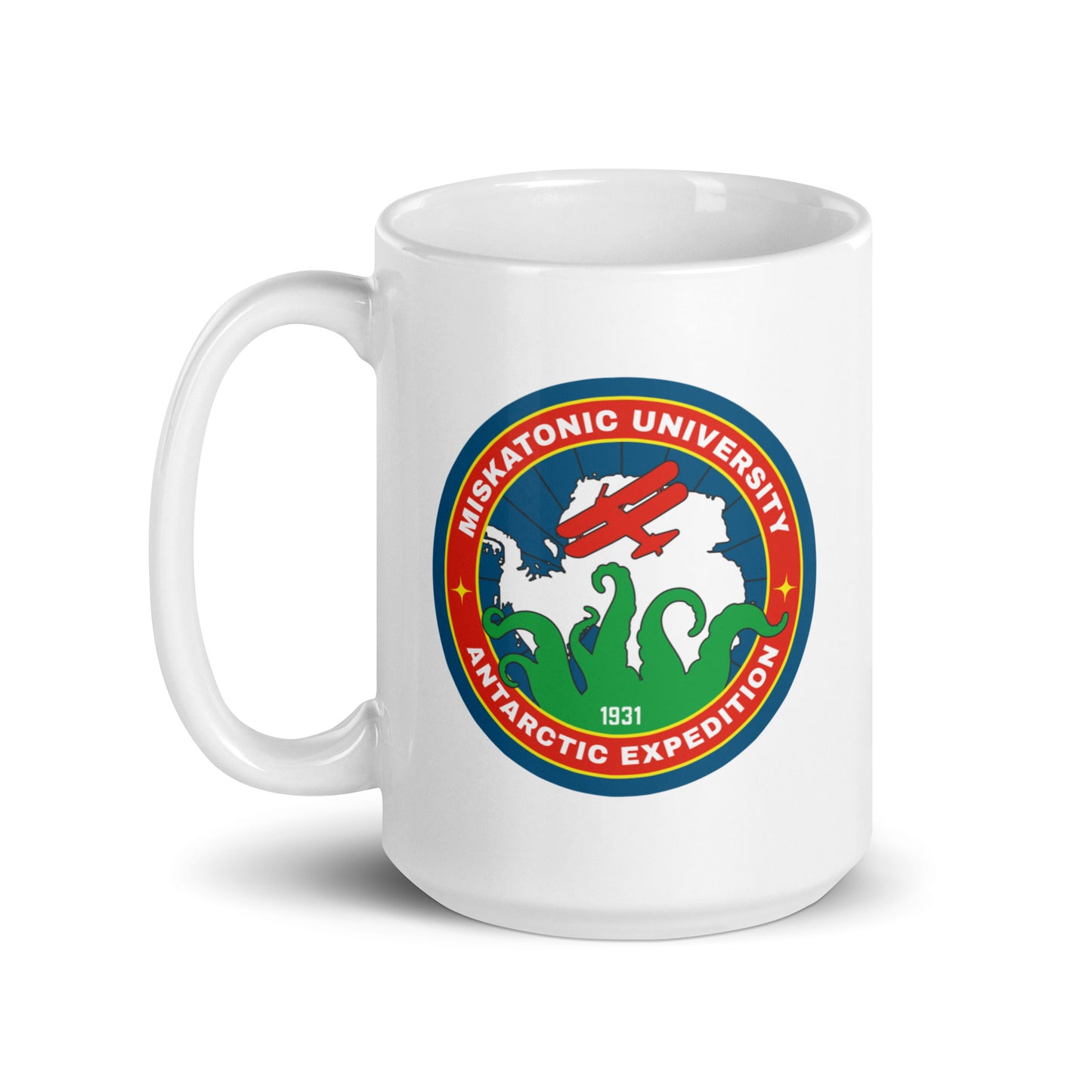 Miskatonic University Antarctic Expedition Tasse brillante blanche