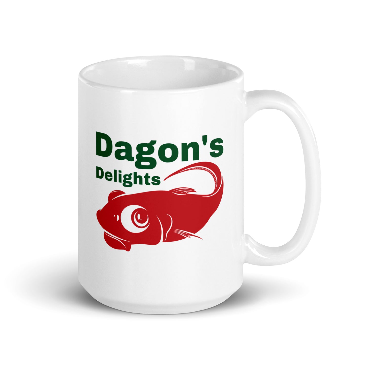 Dagon's Delights Seafood Tasse brillante blanche